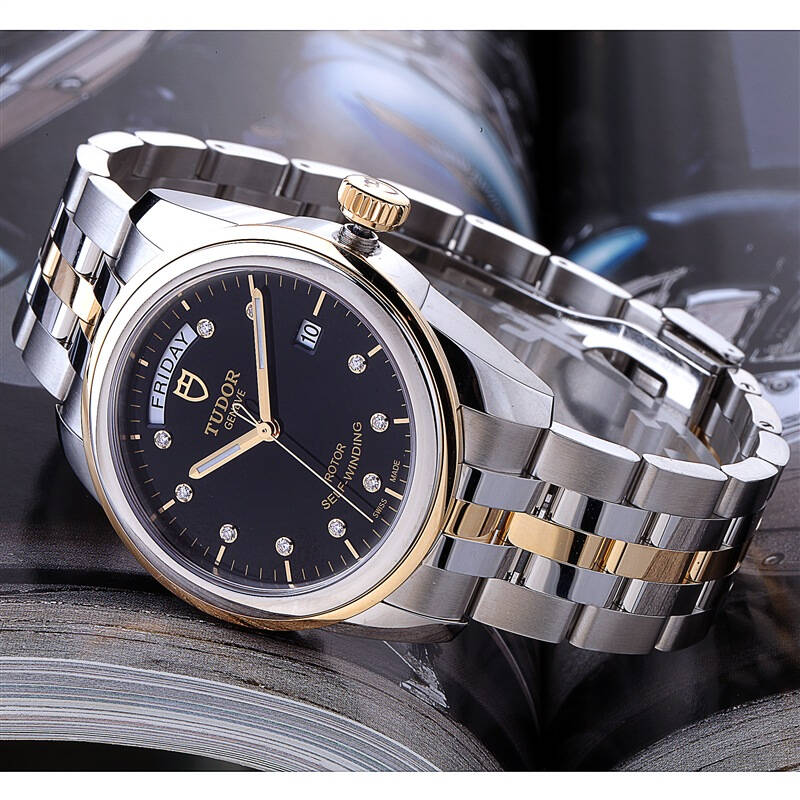 帝舵(tudor)手表 骏珏系列机械男表56003-68063黑盘10钻