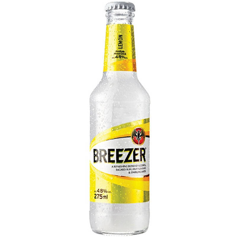 百加得 冰锐 鸡尾酒 朗姆预调酒(柠檬味)275ml 五瓶畅饮装