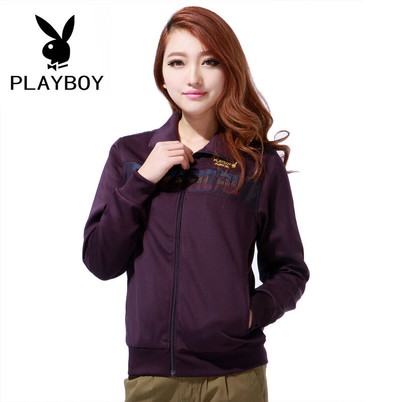 花花公子(playboy)女装 15年春季新款时尚休闲户外薄针织运动衫 女士