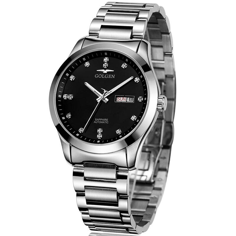 古尊(golgen)手表 情侣系列机械情侣表黑色gn.6097