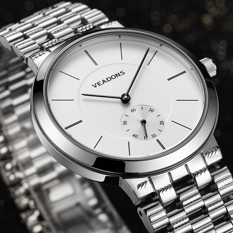 威顿(veadons)女士手表 时尚防水女表 钢带女款石英