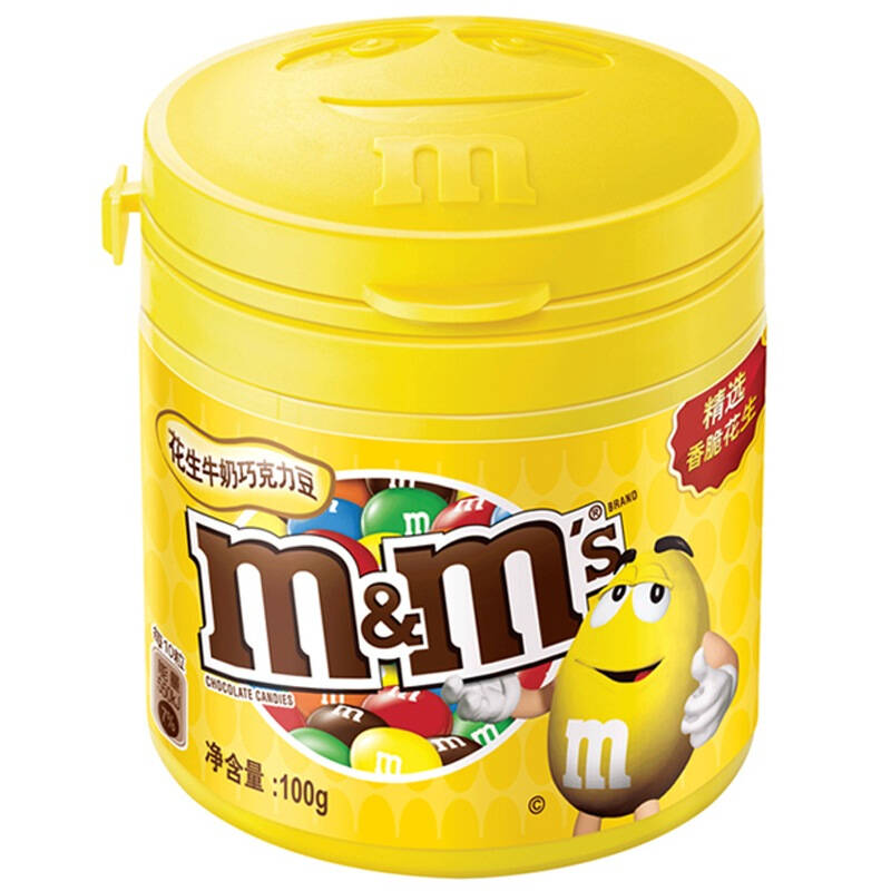 mms花生牛奶巧克力豆100g *4罐
