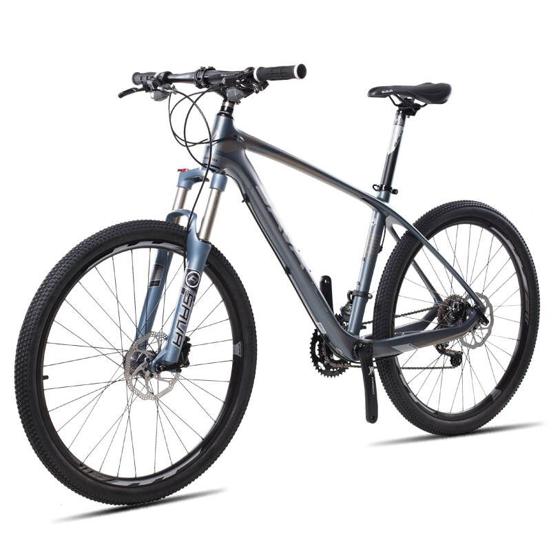 sava萨瓦自行车sv550 碳纤维超轻27/30速油刹山地车单车 27速银灰升级