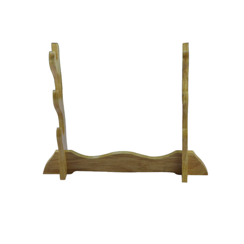 龙泉宝剑 犀牛角简约实木刀架 唐刀武士刀刀架 三层