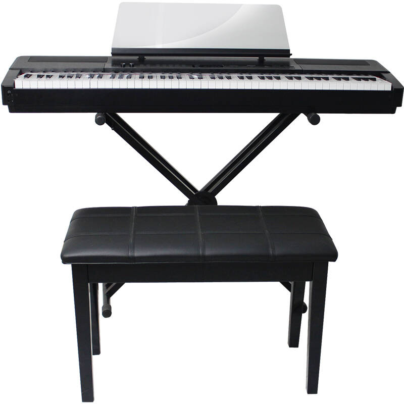 罗兰(roland)电钢琴mp-100 电子键盘88键重锤 (黑主机 x架 双人凳)