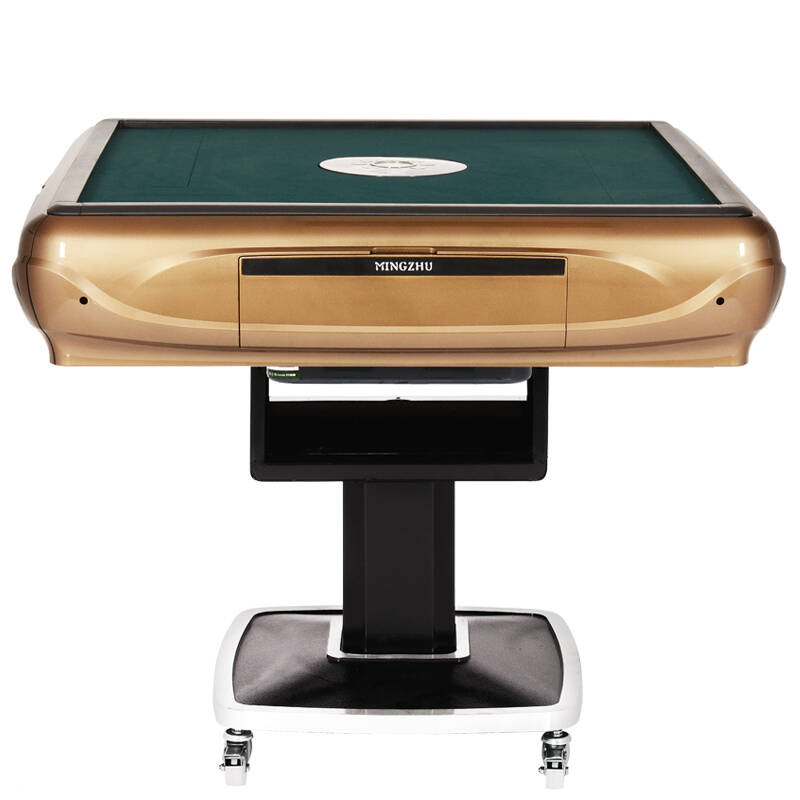 雀晨全自动麻将机四口机可折叠电动麻将桌四口机静音极速洗牌 浅香槟