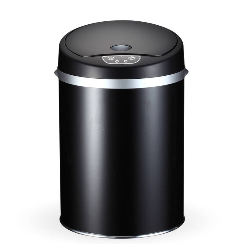嘉佰特智能感应垃圾桶欧式时尚家用创意免脚踏 9l哑黑色烤漆