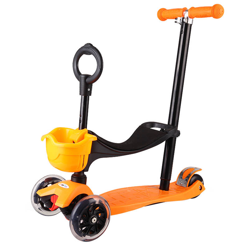 图图玩国 2015midouscooter 儿童三轮折叠滑板车 学步车 手推车 送
