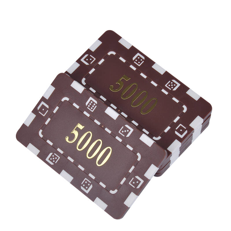 游戏大陆(gameland)abs塑料烫金方形筹码30克棋牌室麻将筹码币gl022