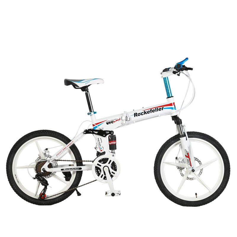 (rockefeller)r200 禧玛诺21速双碟刹自行车 20寸镁合金一体轮折叠车