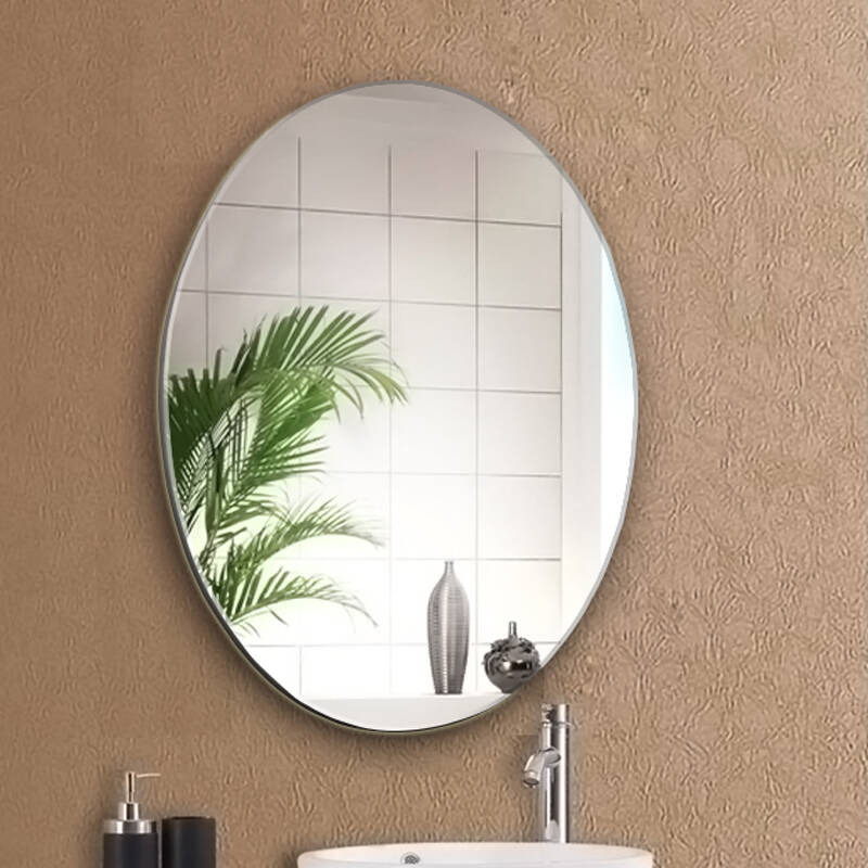 法兰棋椭圆形浴室镜 车边卫浴镜 壁挂卫生间镜子无框洗手间厕所镜 5毫
