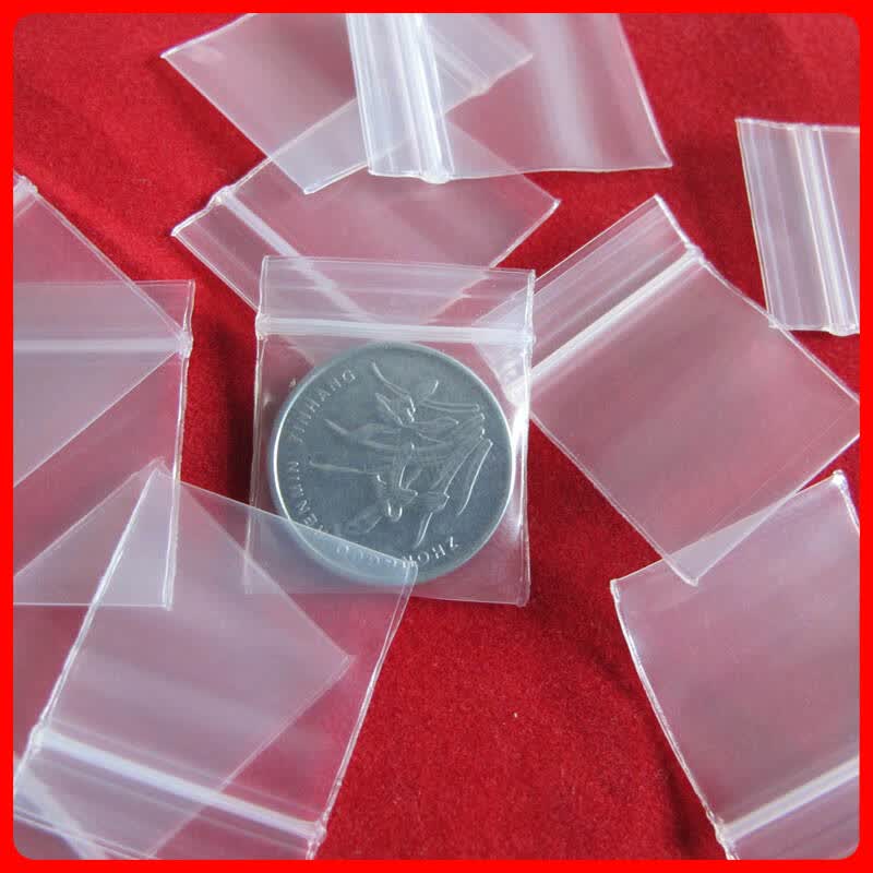 彩色自封袋2.2*2.8*20 红边透明加厚无印刷精小号袋 100只