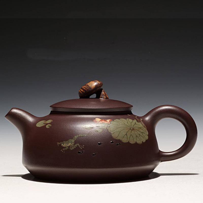 美典(meediea)宜兴名家紫砂壶 茶具茶壶 全手工老紫泥妙趣横生壶210cc