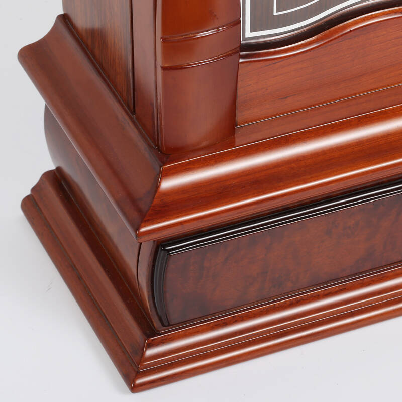 霸王(power)音乐报时台 欧式家居装饰实木座钟整点报时木制石英台钟pw