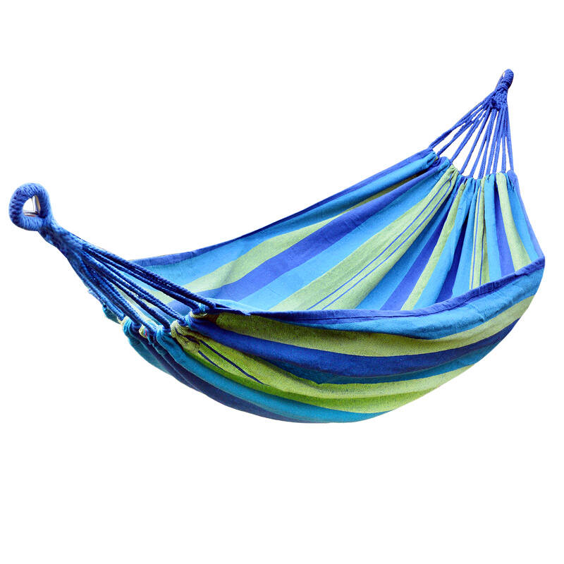 牧高笛户外吊床 单人沙滩露营休闲秋千加厚帆布吊床 天空蓝