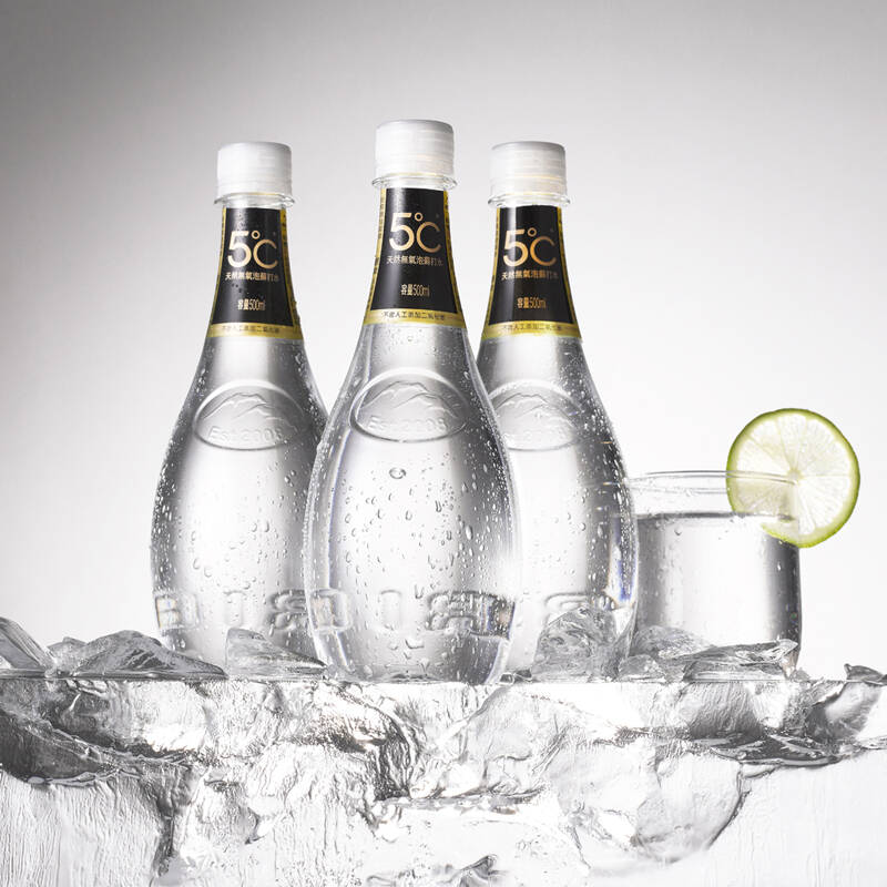 horien5°c 海昌 无气弱碱性 天然冷矿苏打水 330ml*24瓶 整箱