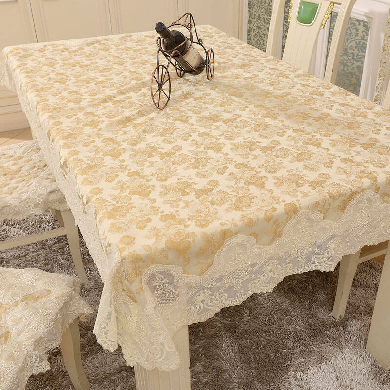 真琴 桌布蕾丝茶几布欧式餐桌布布艺台布 密秋 150*210cm餐桌布