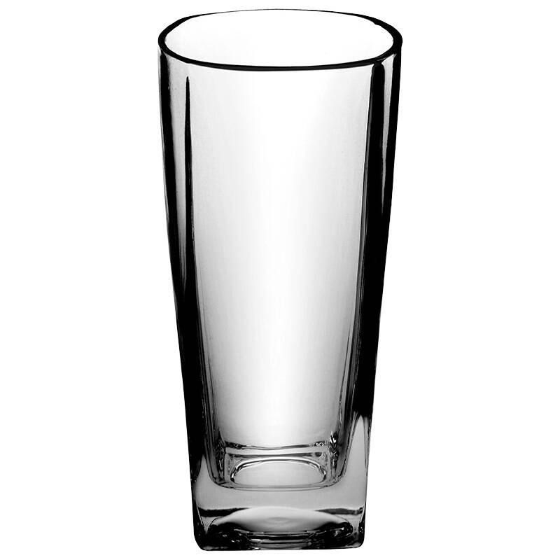 嘉鸿 果汁饮料饮水无铅玻璃杯四角形 6只套装 260ml 无色透明