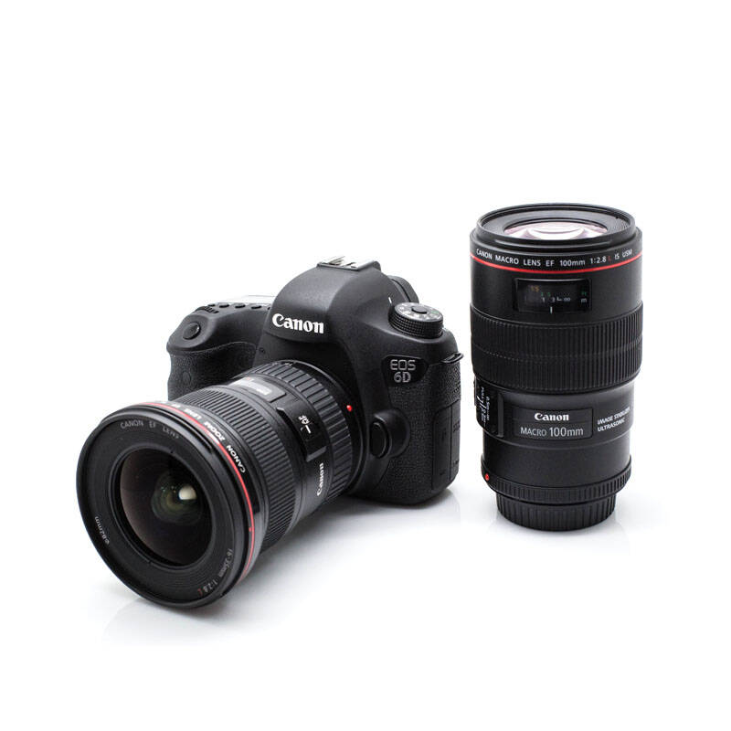 佳能canoneos6d单反相机机身配16-35/2.8 100/2.8微距双镜头