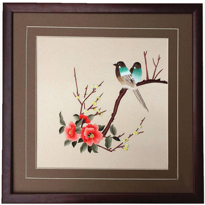 温馨里 苏绣单面绣成品 2015家具挂饰 宋人花鸟图刺绣系列 纯手工艺品