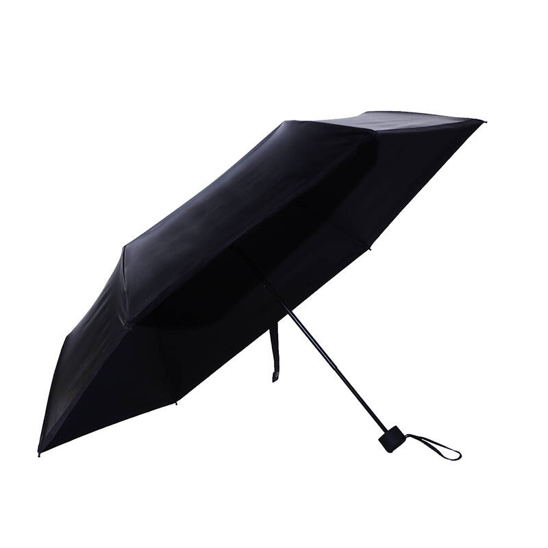 fasola 黑色 遮阳伞 黑柠檬太阳伞 防紫外线 时尚黑胶小黑伞 京东自营