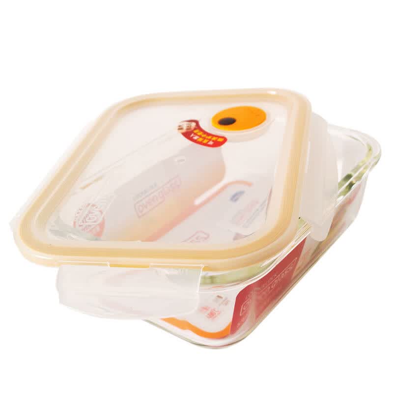 乐扣乐扣 耐热玻璃保鲜盒 饭盒 便当盒 多种规格可选 630ml带气孔长
