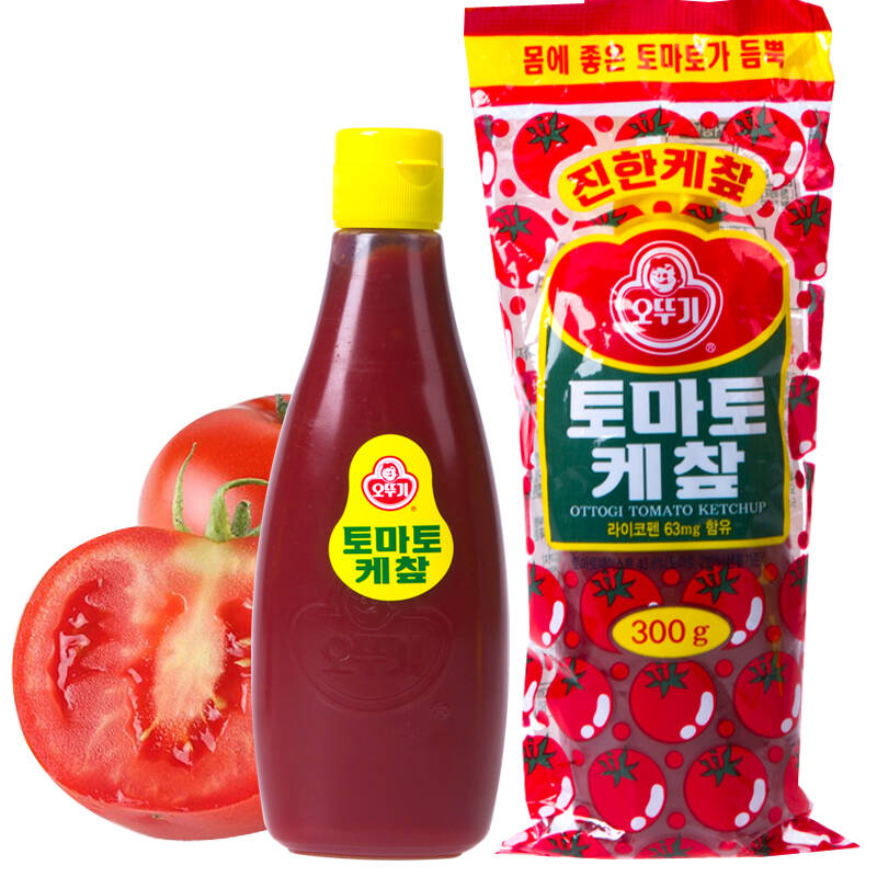 韩国零食品 番茄调味酱 韩国原装进口 汉堡薯条披萨必备番茄酱 不倒翁