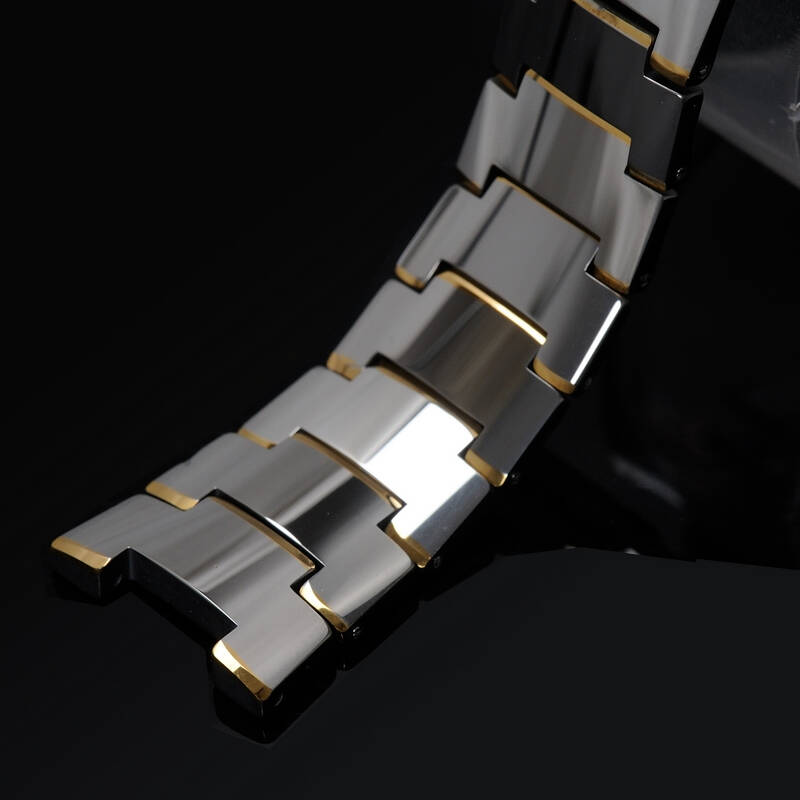 carty钨钢表带 手表带 适用 雷达 dom 表带 间金 22mm 15mm 手表配件