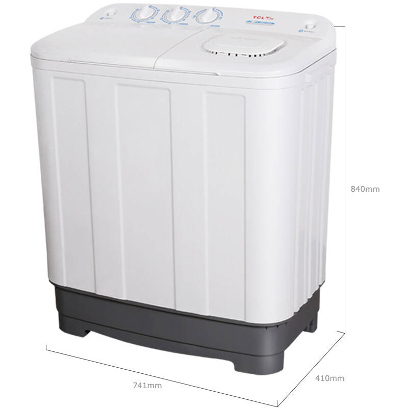 tcl xpb65-2228s 6.5公斤 半自动双缸洗衣机(白色)