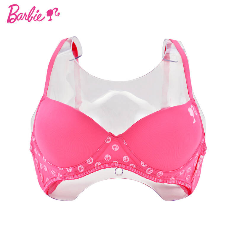 芭比(barbie)学生文胸薄款无钢圈聚拢软全棉发育期少女内衣纯棉小背心