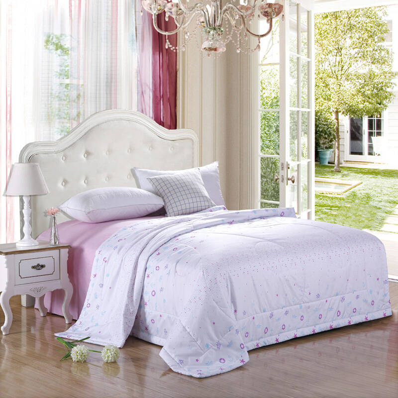 佰鼎(bedding) 床上用品 可水洗珠光浆空调夏被 夏凉被 亲肤棉空调被