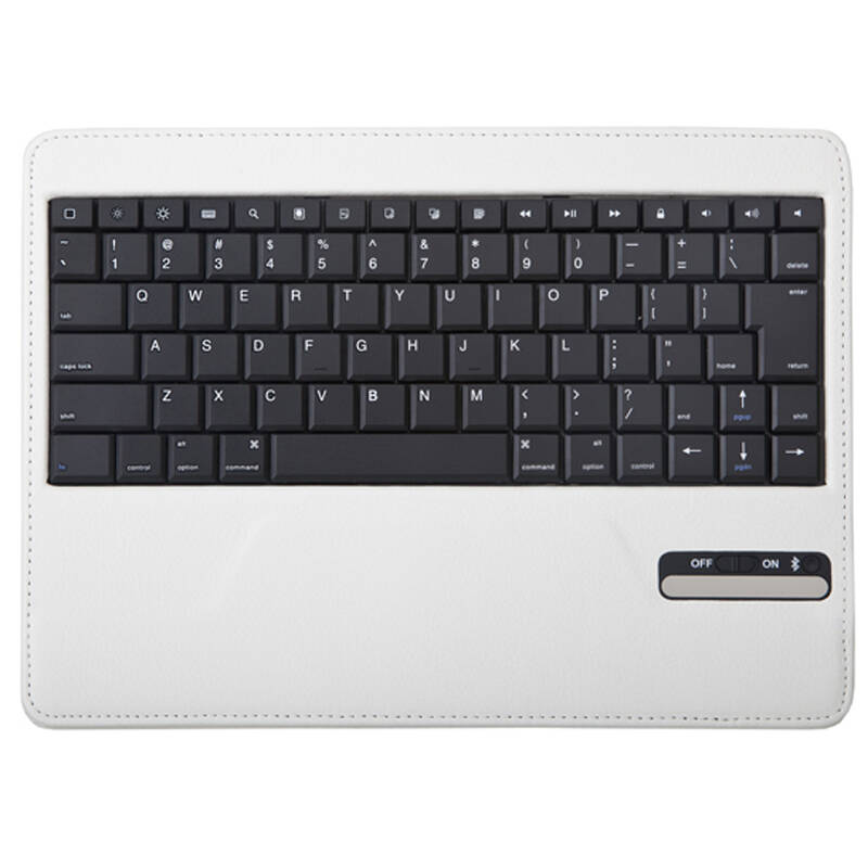 苹果ipad2/ipad3/ipad4保护套 蓝牙键盘 ipad无线键盘皮套 白色