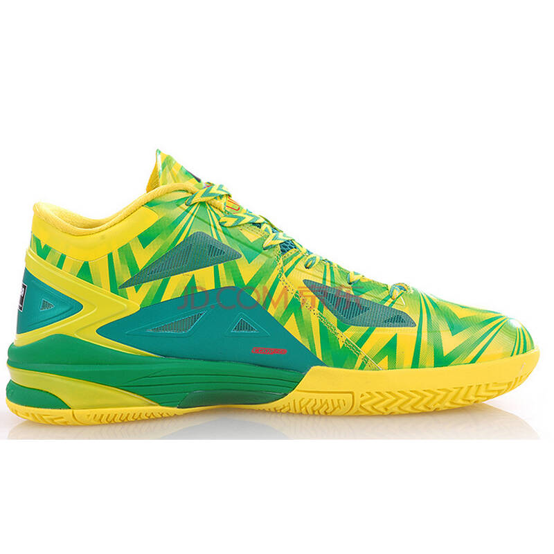 匹克篮球鞋男闪电二代透气耐磨实战运动鞋e43613a 叶绿/闪耀黄 41