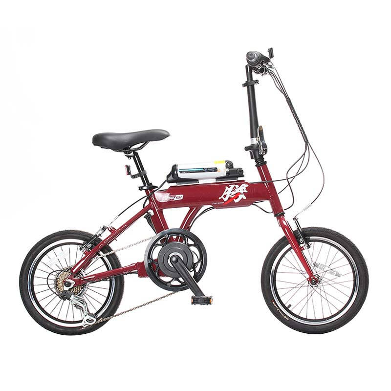 捷马电动车16寸出口便携折叠电动车力矩传感助力车禧玛诺6速 爱賸 深