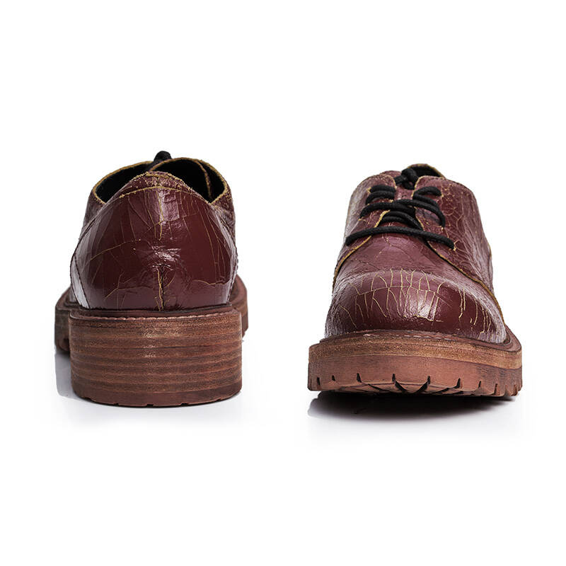 oxs意大利原产进口newage新潮男鞋牛皮欧美休闲厚底鞋子 红色 41