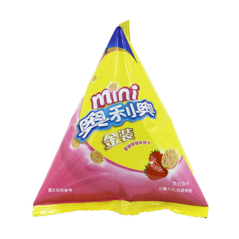 mini奥利奥(oreo)卡夫迷你小饼干(三角包) 单包 25g左右 金装草莓味