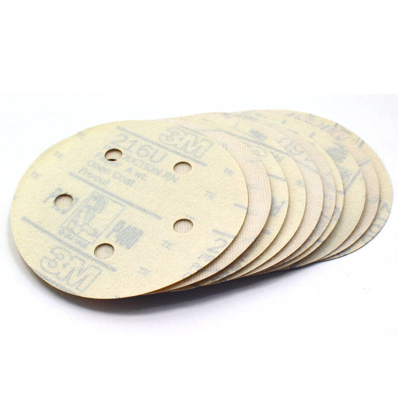 3m 圆盘吸灰干磨砂纸 打磨抛光砂纸 20片 圆盘5孔砂纸 p320