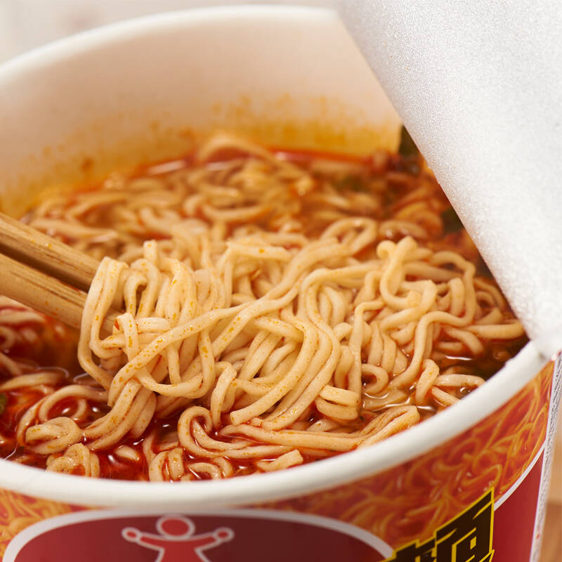 香港制造 公仔面大碗装 麻辣汤味113g 美味方便面泡面