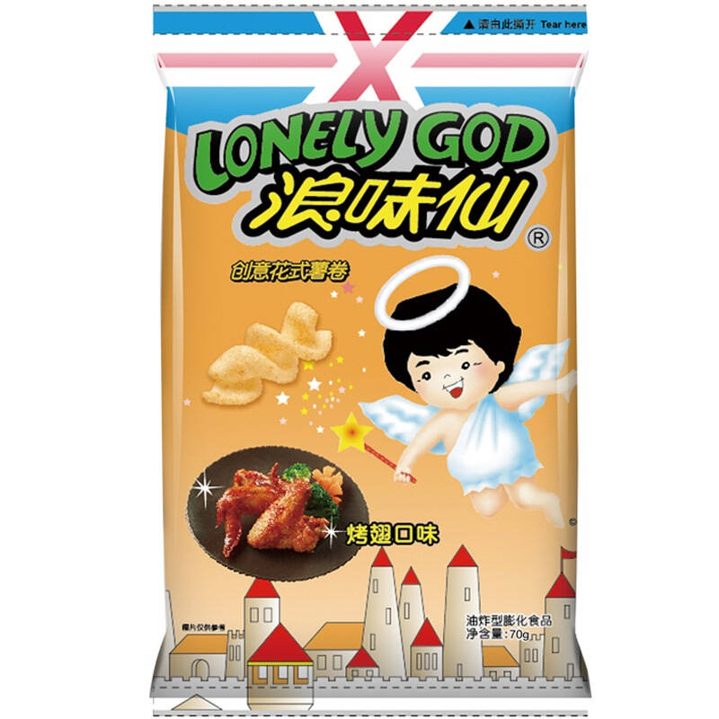 旺旺 浪味仙 烤翅味 70g 自营