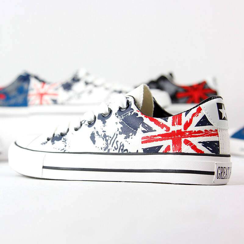 抽象鸟 2016春新款低帮帆布鞋 男鞋夏男士休闲鞋韩版鞋子男米字印花