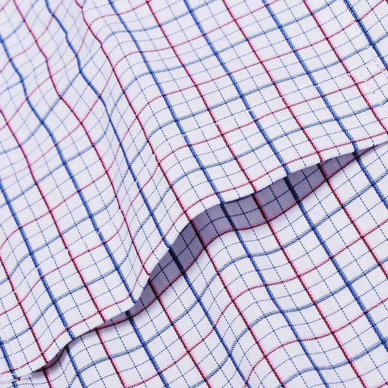 夏季新款开开衬衫男士正品短袖商务休闲正装抗皱浅蓝格子半袖衬衣 y2