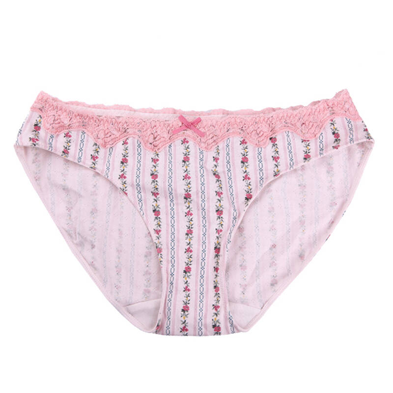 elle印花提臀女士性感时尚低腰三角内裤1bl318 粉红印花p00038 s