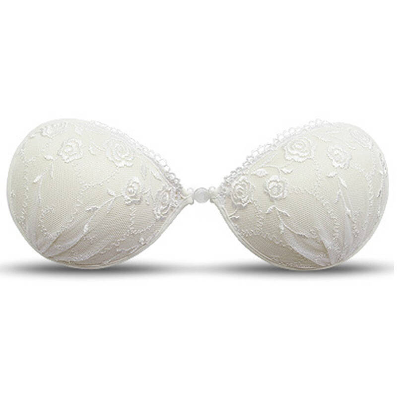 叶兹yates蕾丝隐形文胸贴 硅胶文胸加厚婚纱新娘游泳小胸聚拢透气乳贴