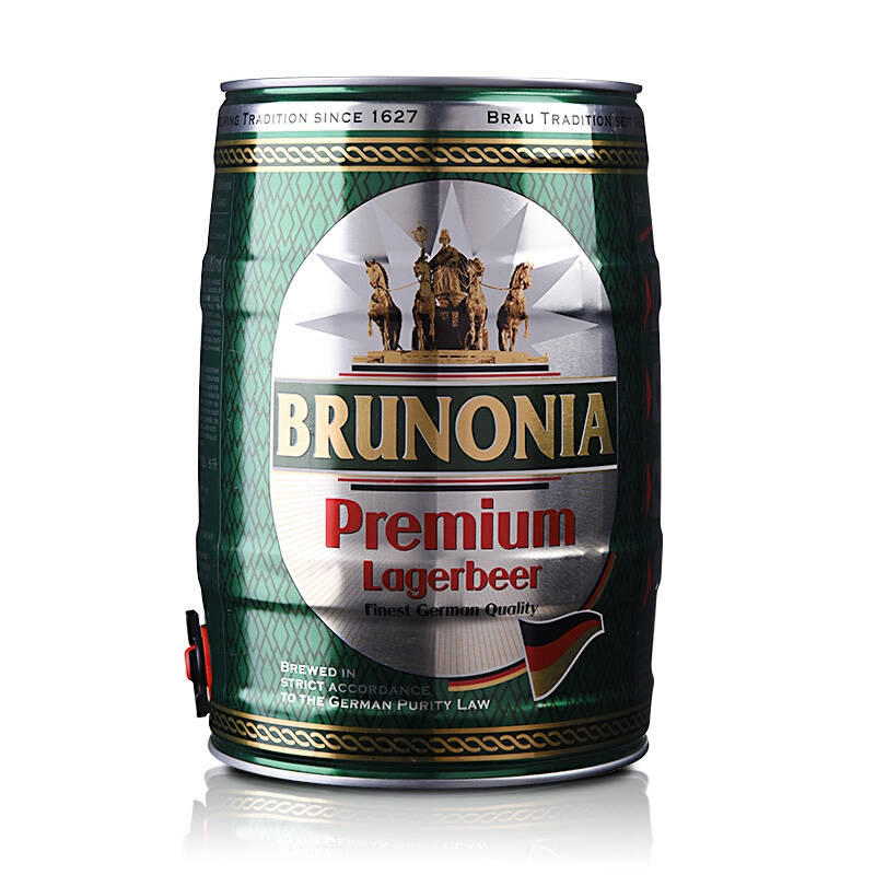 酒仙网 新品 德国埃丝伯爵清啤酒5l 桶装啤酒 德国原装进口清啤酒