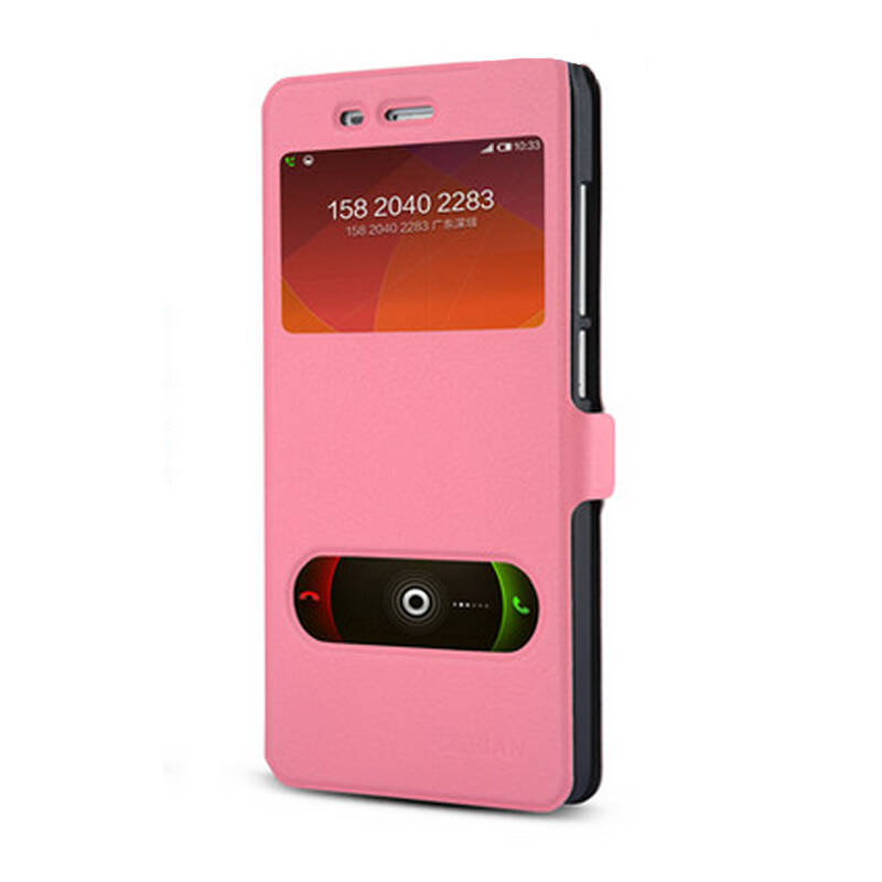 durian 手机保护套翻盖外壳 适用于小米4 粉红色