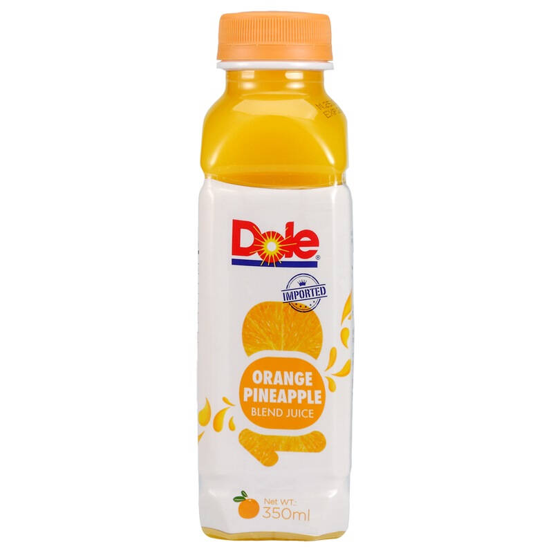 韩国进口dole都乐菠萝橙子复合果汁饮料 350ml*4瓶