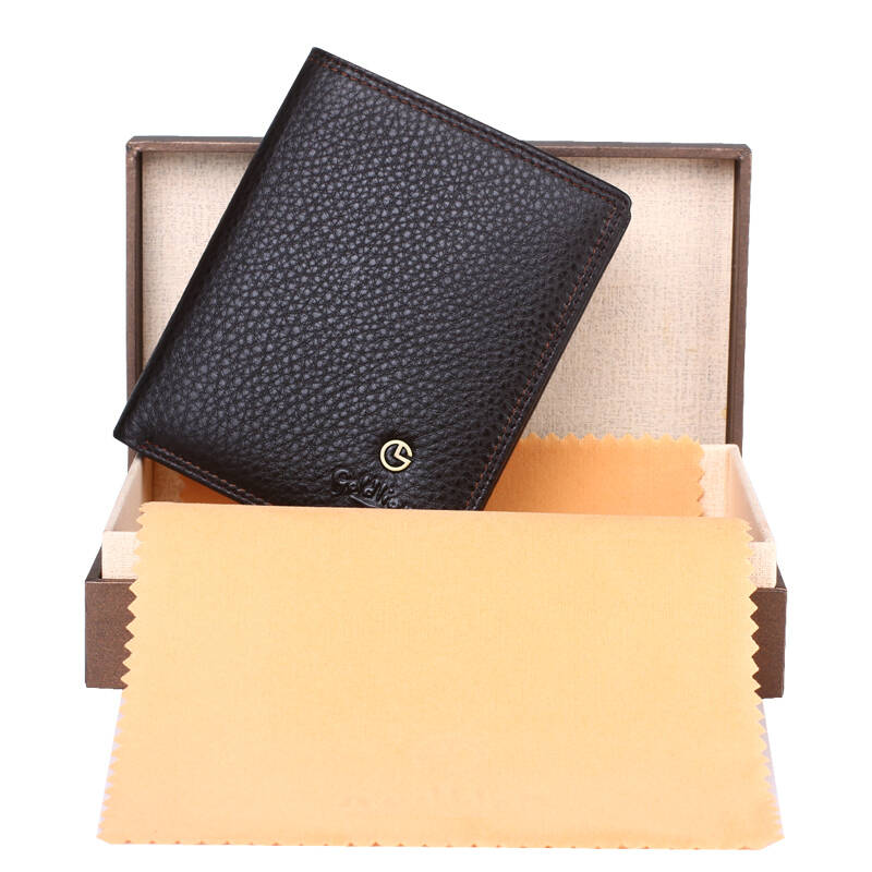 金利来goldlion钱包 男士钱包 牛皮皮夹短款真皮竖款 商务票夹加厚 潮