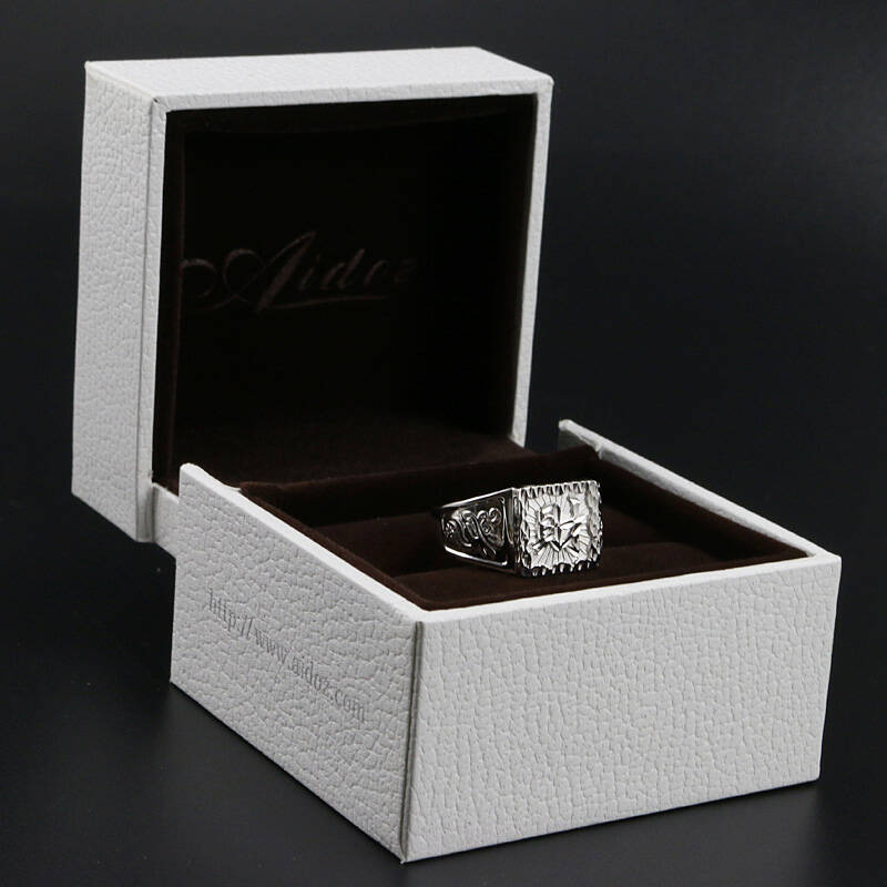 爱朵钻 pt999铂金戒指 男款白金土豪大男戒 财字 约20.71克