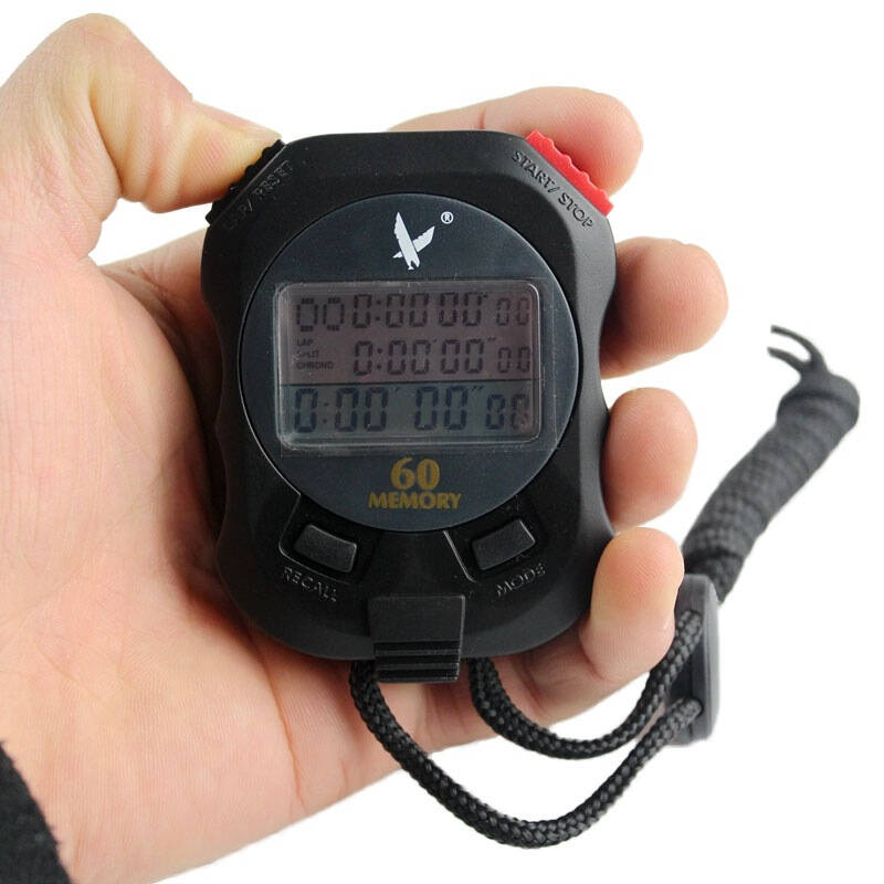 天福户外秒表电子表体育专业运动跑步计时器三排60道pc960