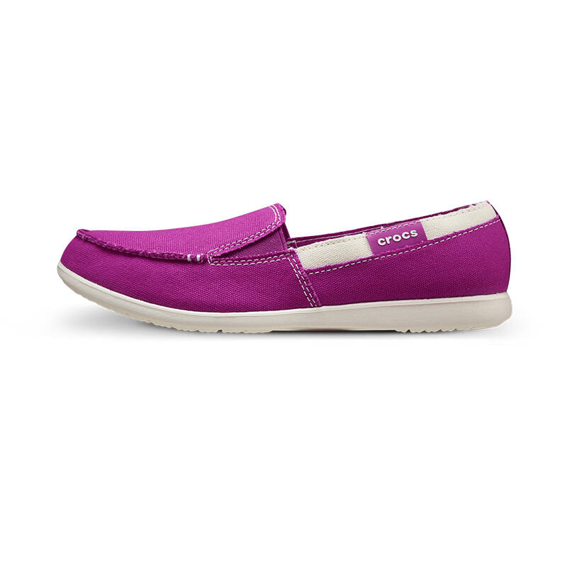 crocs卡骆驰休闲女鞋 女士墨尔本帆布鞋平底鞋/10745 莓红-62e w8